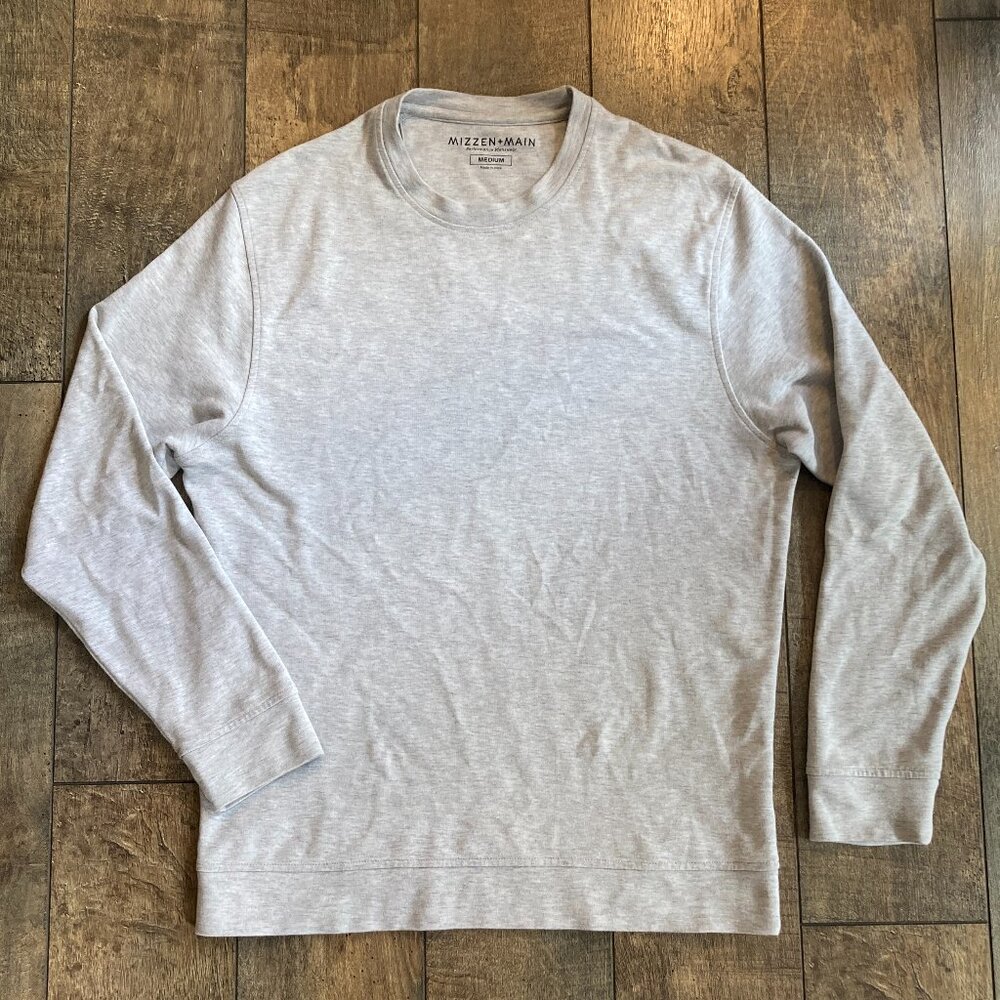 Mizzen+Main Men’s Fairway Classic Crewneck Sweatshirt - Medium - Heather Gray